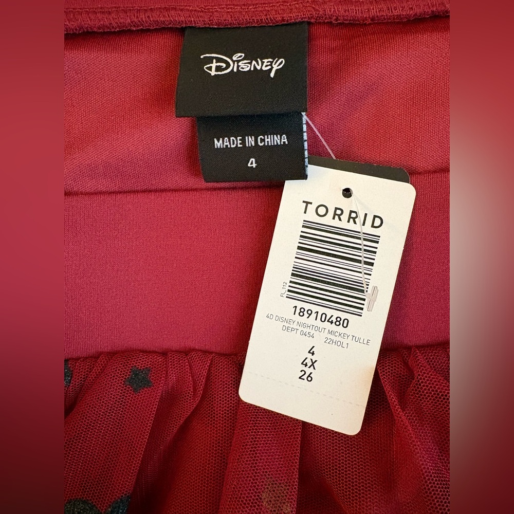 NWT Torrid Disney Mickey Polka Dot Mini Tulle Skater Skirt - Picture 7 of 13